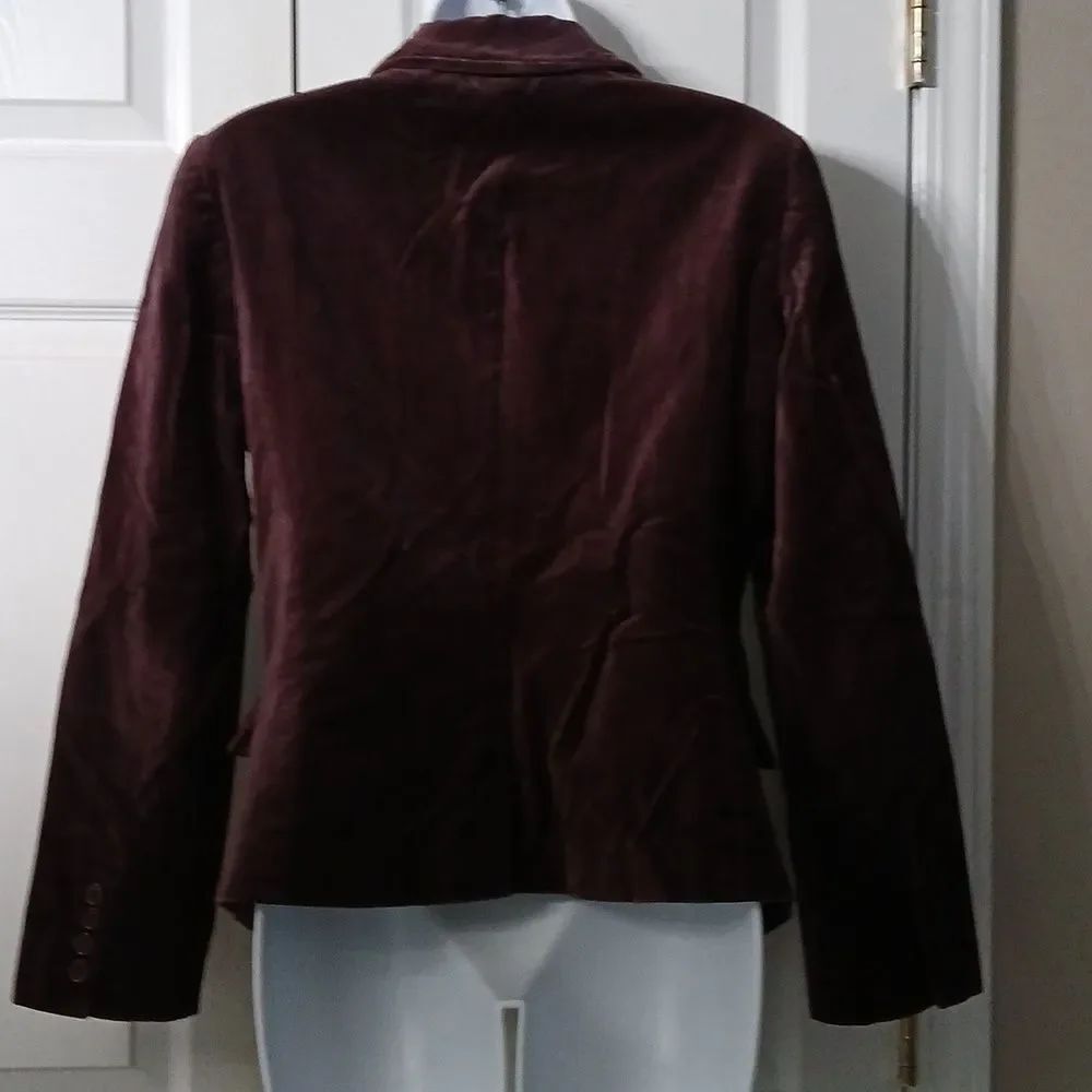 New York & Company stretch purple velvet blazer Sz 10 EUC - Picture 4 of 5